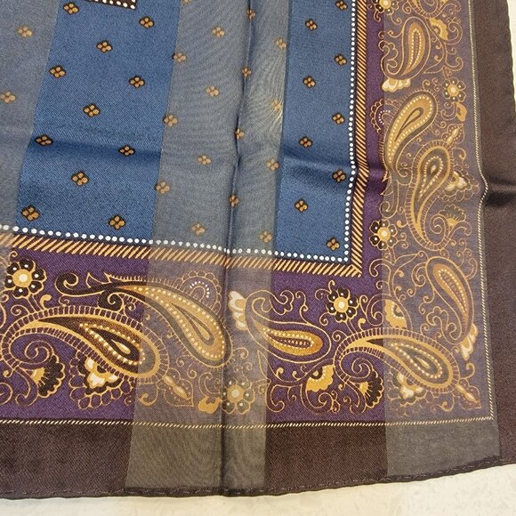 NWT Vintage Liz Claiborne Scarf Paisley Square‎ Korea Polyester New With Tags - Picture 2 of 5